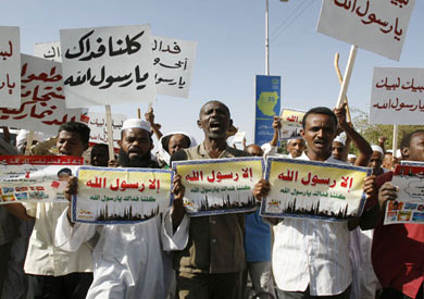 مظاهرات فى السودان للتنديد بالرسوم المسيئة للرسول – أرشيفية