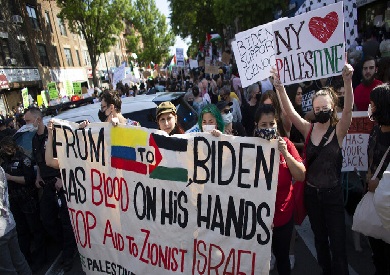 مظاهرات مؤيدة للفلسطينيين في نيويورك