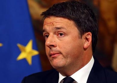 رئيس الحكومة الايطالية المنصرف ماتيو رينزي