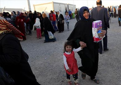 المخيمات الذي نزح إليه العراقيون