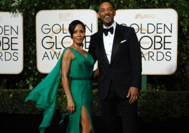 سميث وزوجته في حفل توزيع جوائز الغولدن غلوب