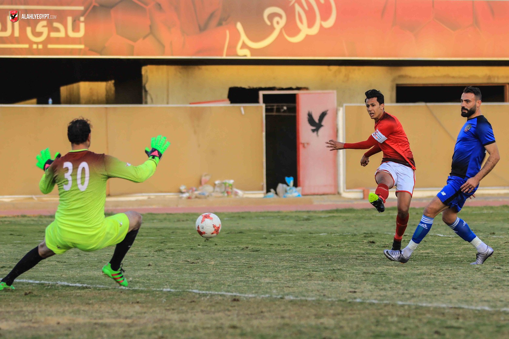 عمرو جمال فى مباراة الأهلي وشبين الودية