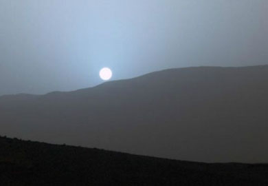 صورة نشرتها ناسا للغروب من سطح المريخ