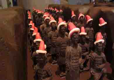 تماثيل مصنوعة من الشيكولاتة